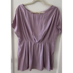 Marni Wide Neck Pink Flowy Blouse | 38
